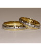 Fehér-sárga arany karikagyűrű pár